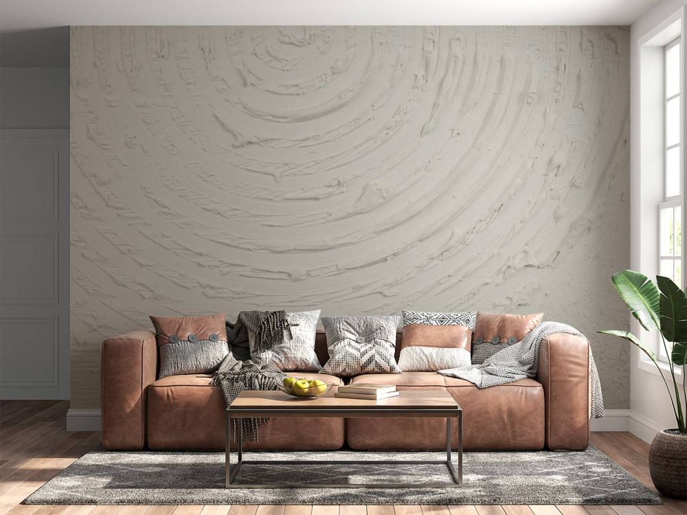 Ronde vormen en lijnen in off white