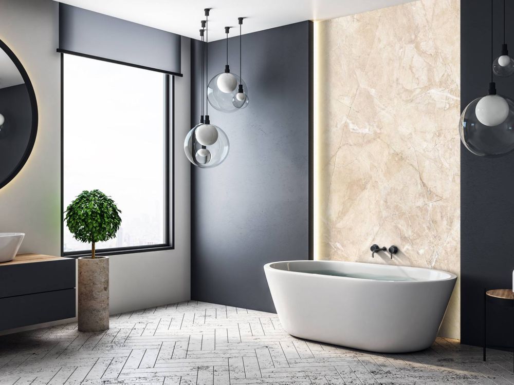 Licht beige marmer