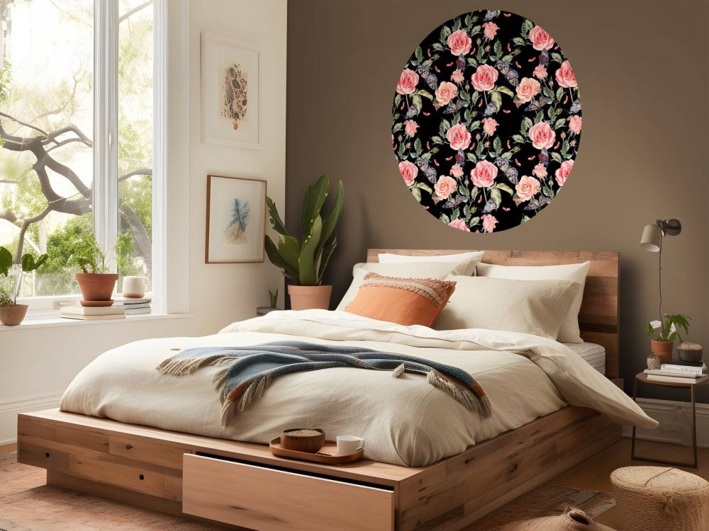 Bloemen en vlinders van waterverf