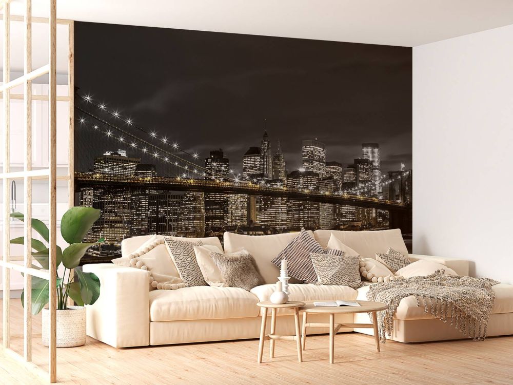Brooklyn Bridge bij avond