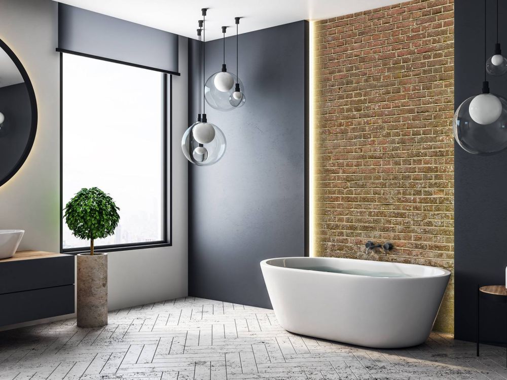 Stenen muur met strak voegwerk