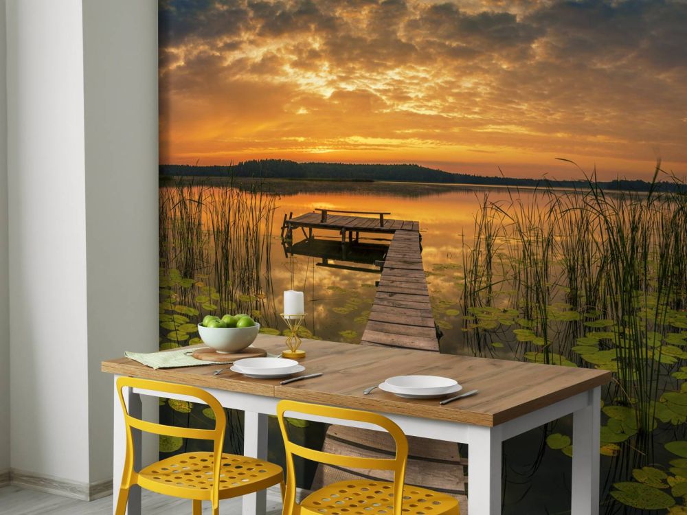 Zonsopgang aan het meer