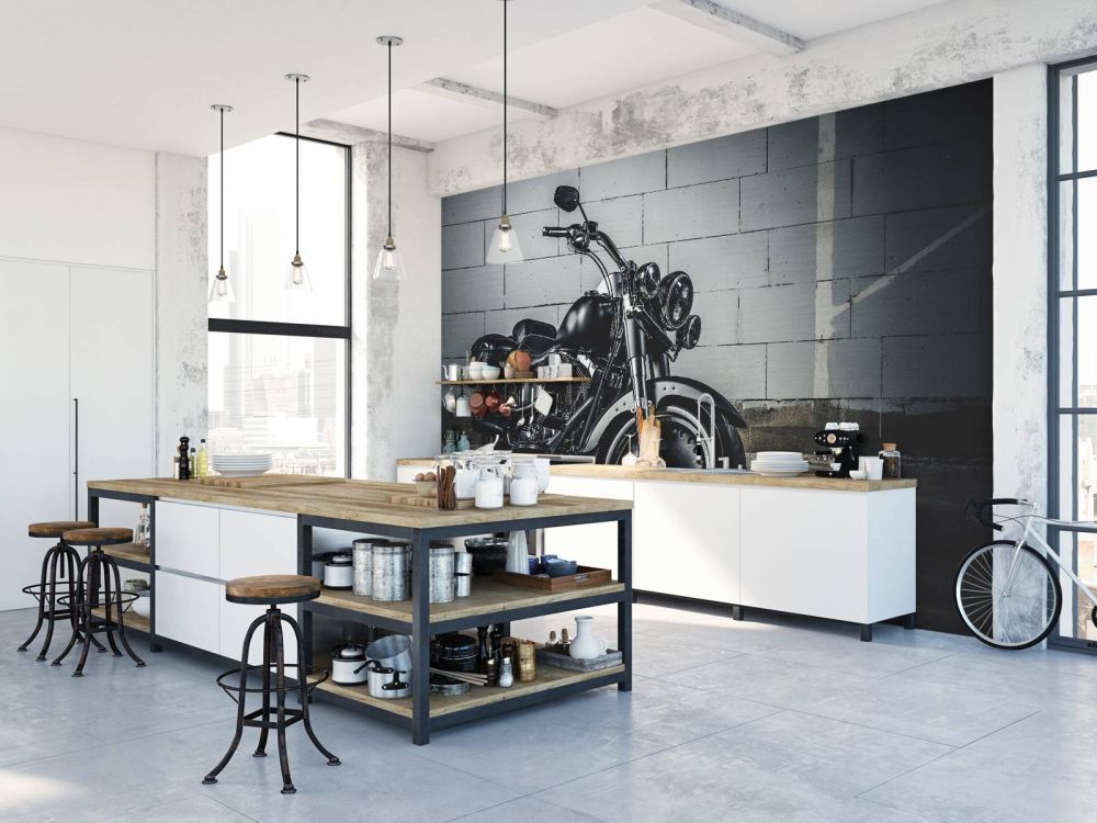 Prachtig gepoetste motor
