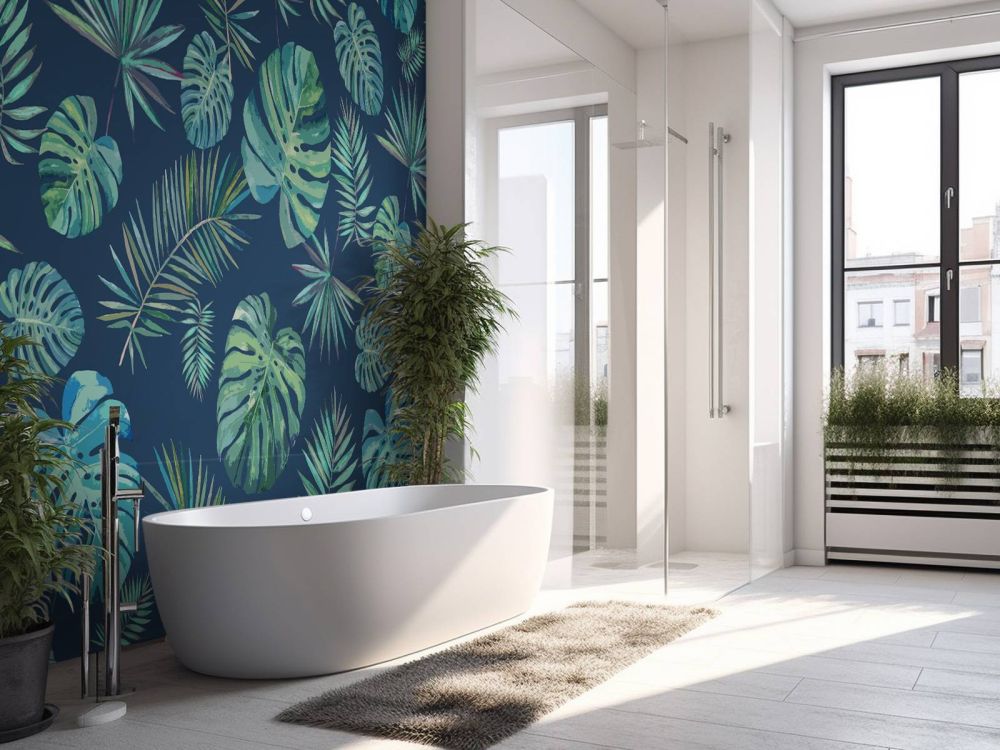 Palmbladeren en monstera