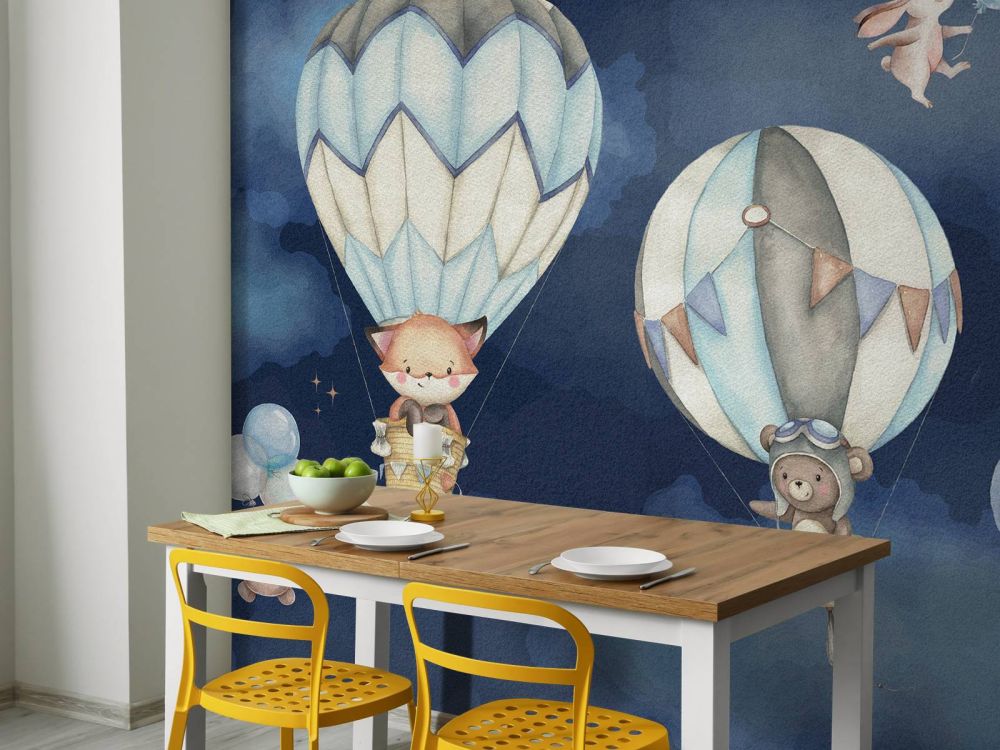Vliegende dieren blauw