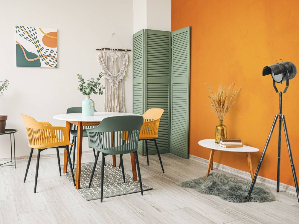 Oud oranje beton
