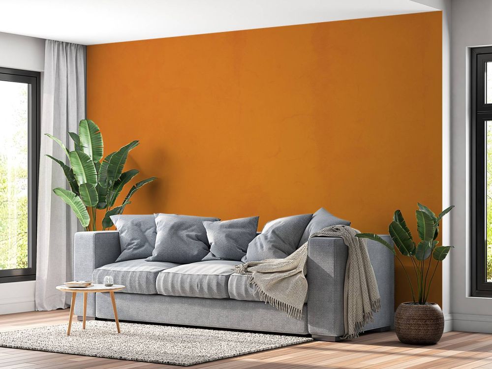 Oranjebruin beton