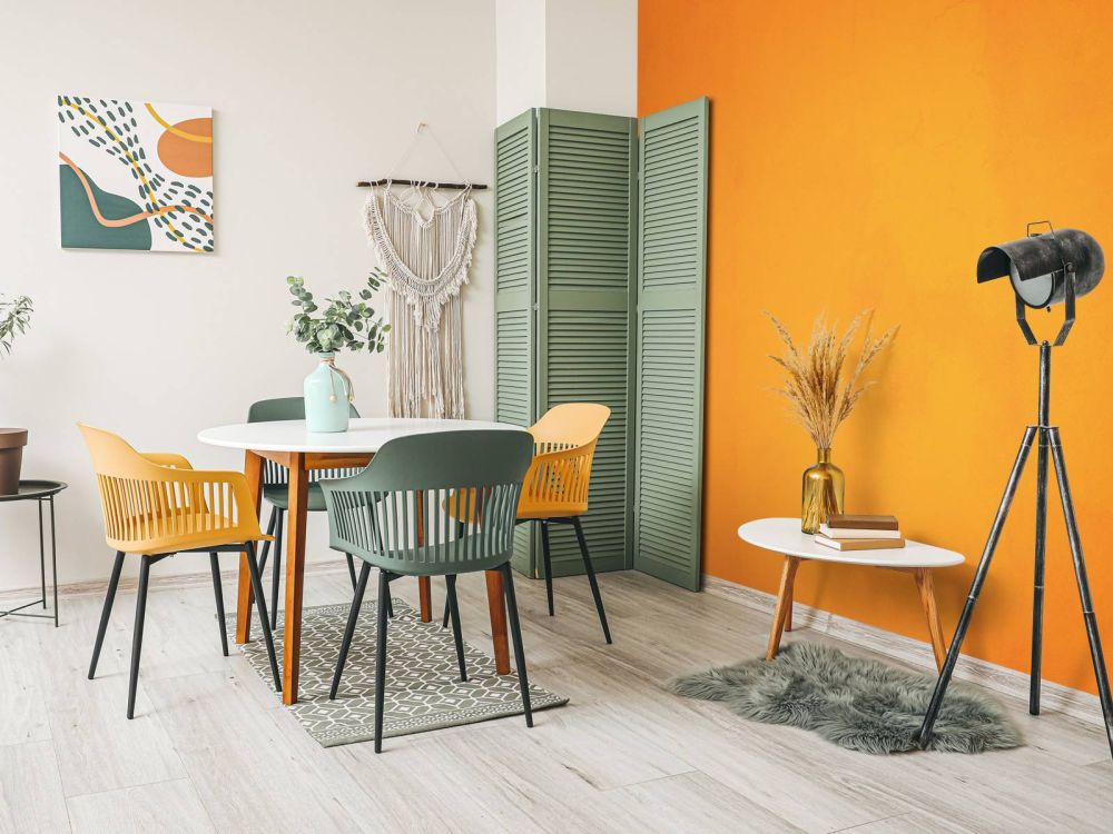 Fel oranje beton