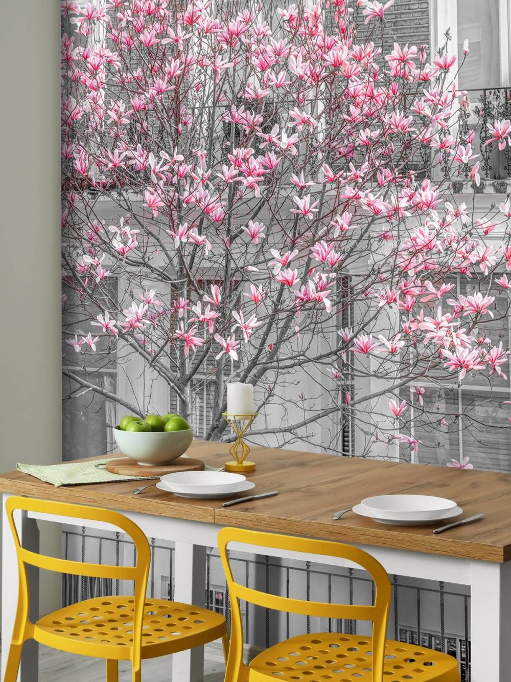 Bloeiende magnolia boom