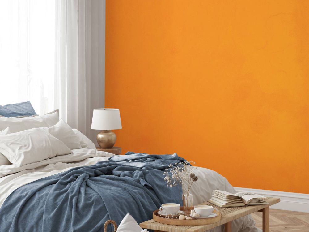 Fel oranje beton