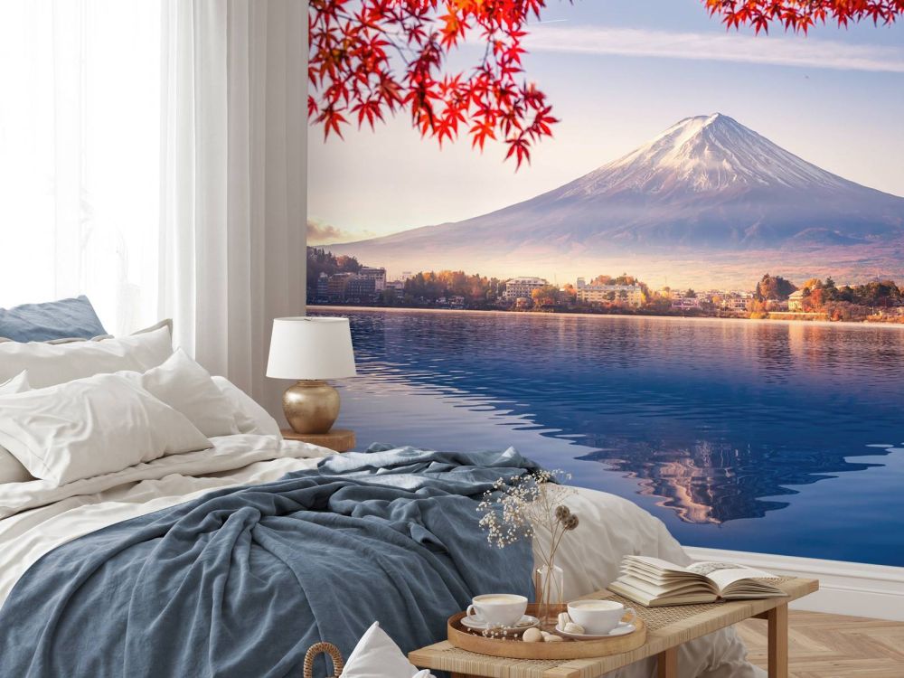 De Fuji berg in de herfst
