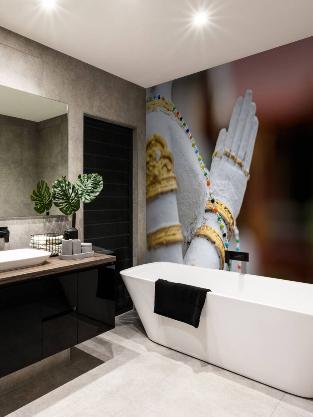 Wit met gouden boeddha Tempelcomplex Bangkok (Thailand)