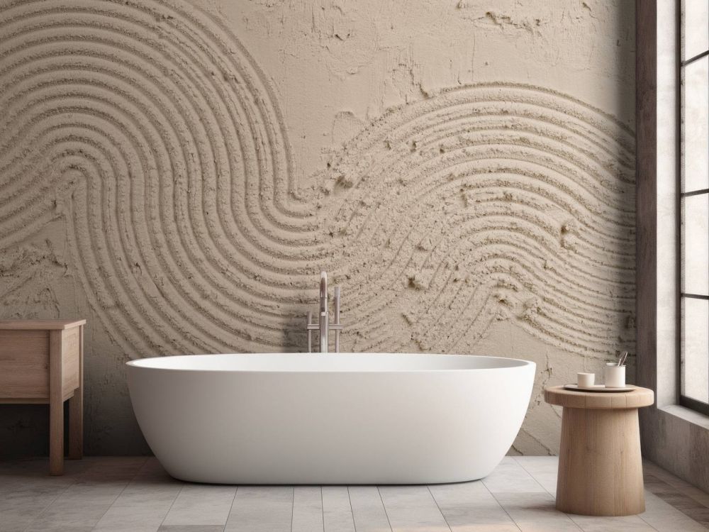 Structuur kunst in taupe