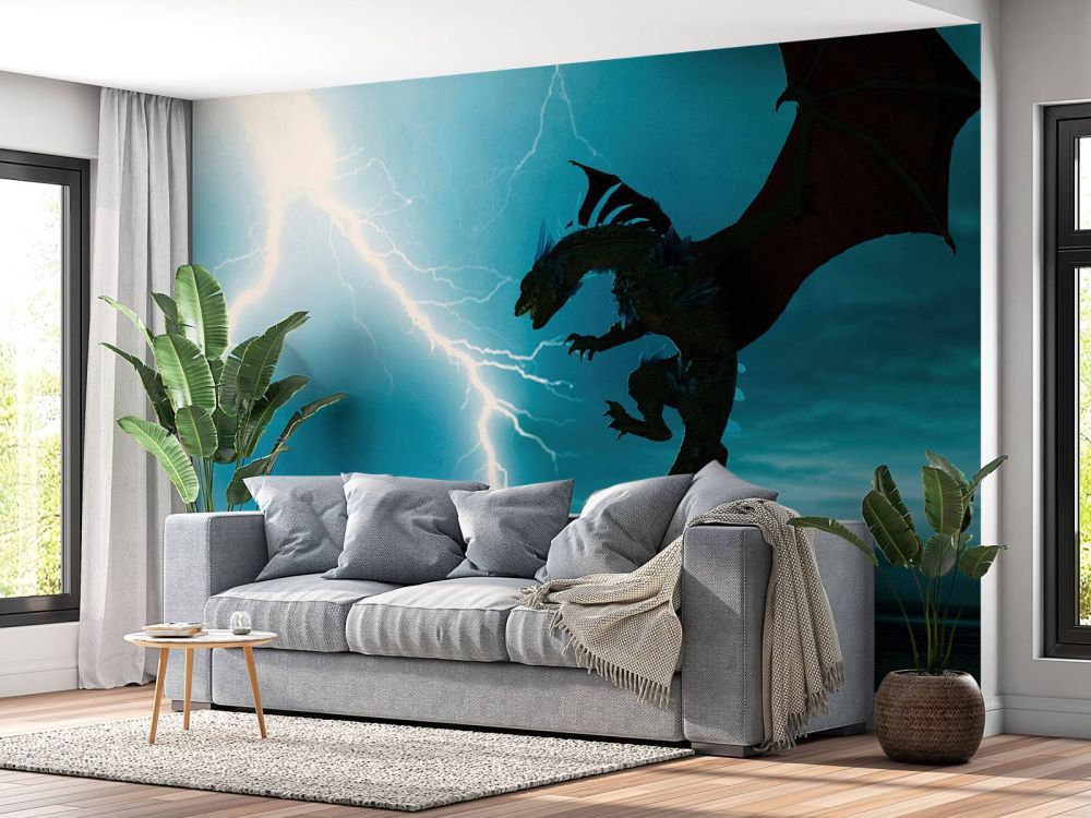 Draak bij onweer