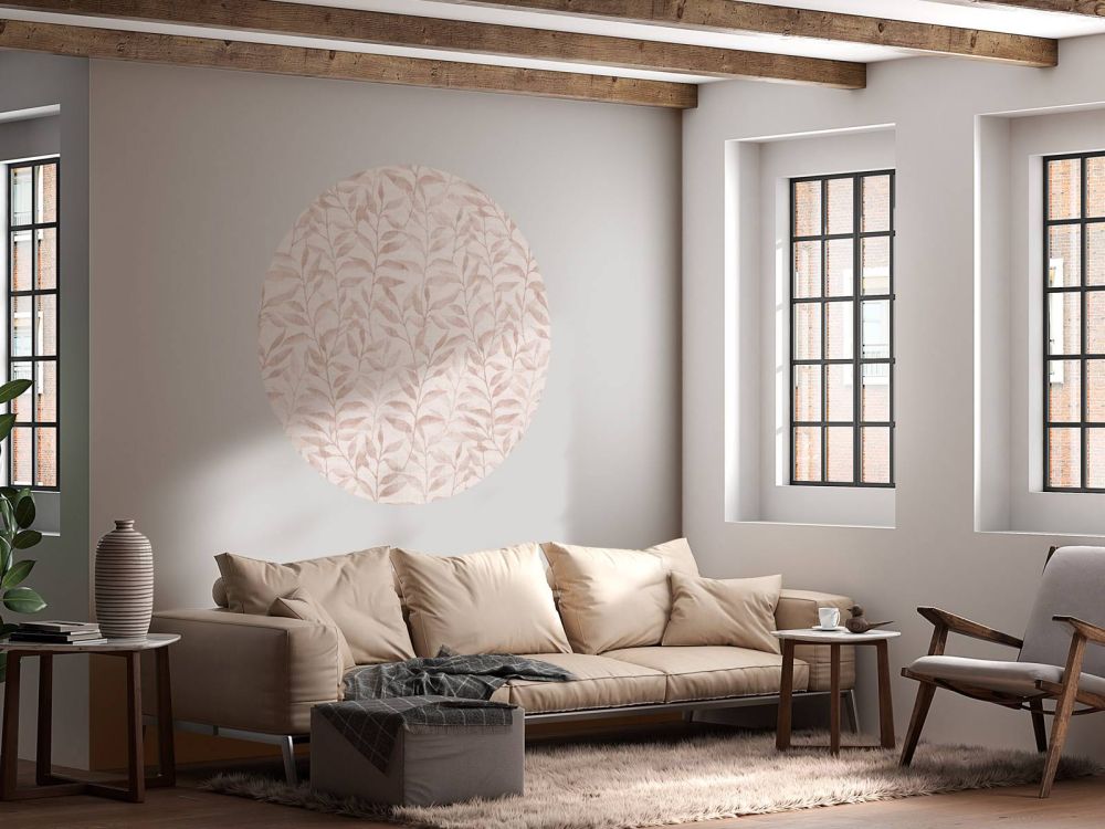 Japandi climbing leaves - soft terracotta