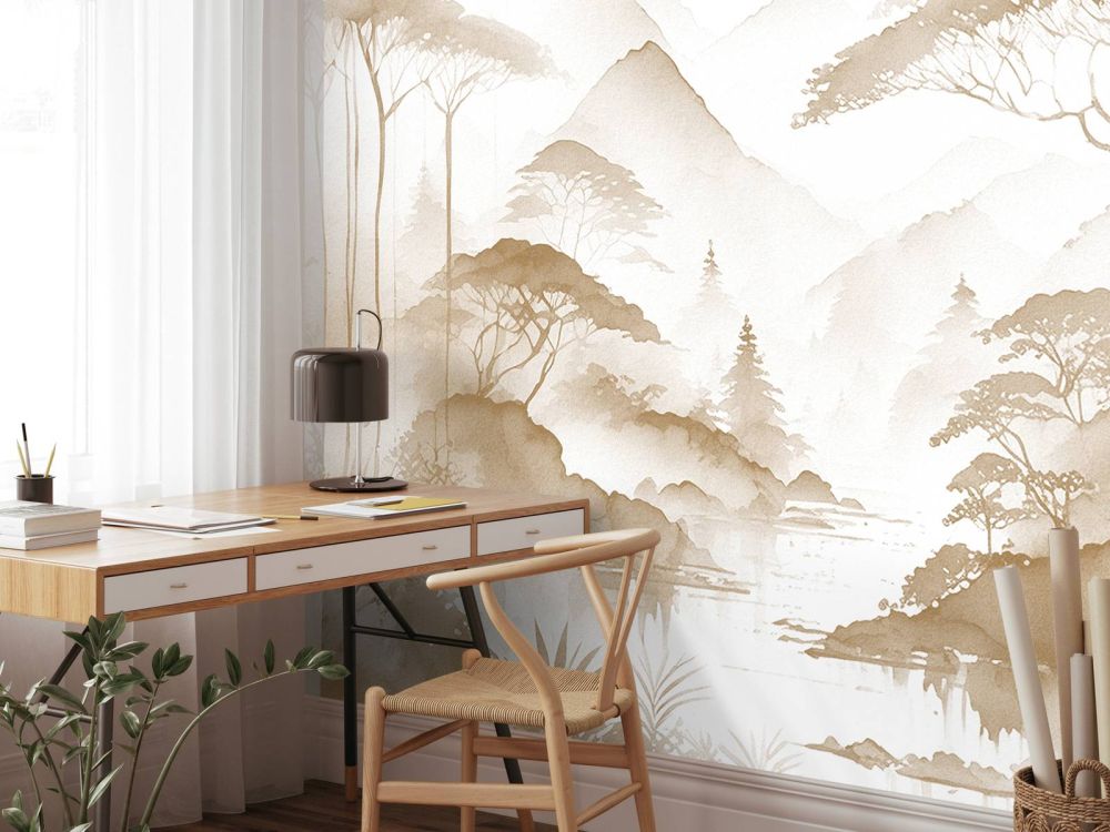 Bergmeer in Nevelige Inkt, taupe