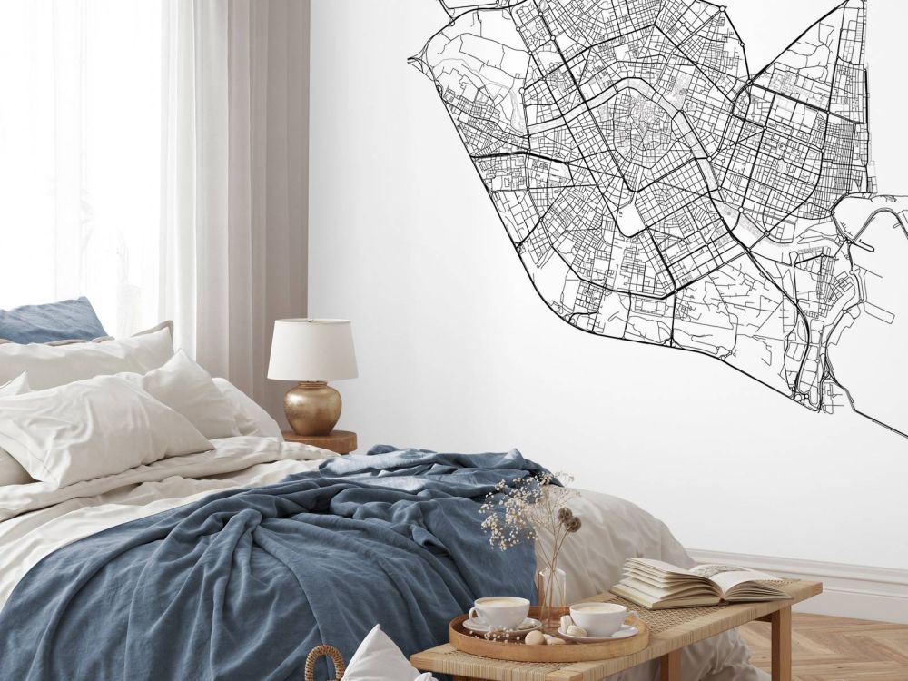 Plattegrond van Valencia, wit 