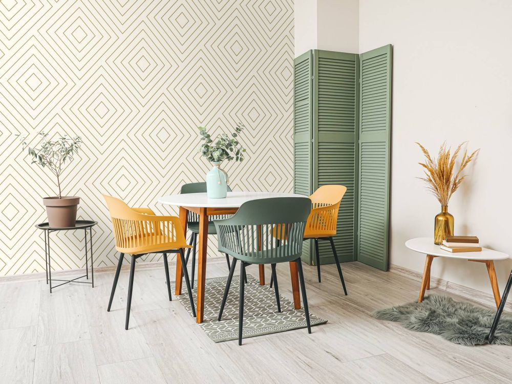 Chevron patroon, wit