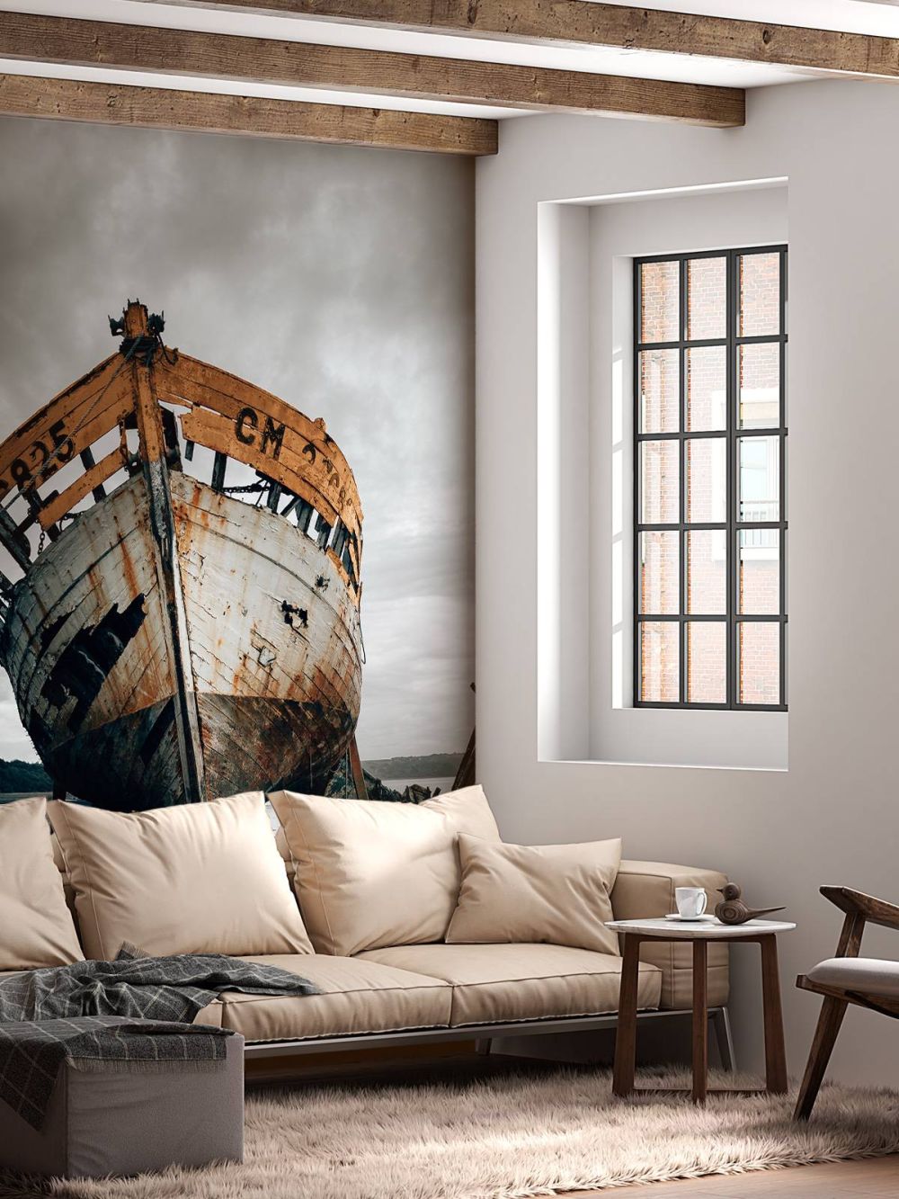 Oud roestig scheepswrak