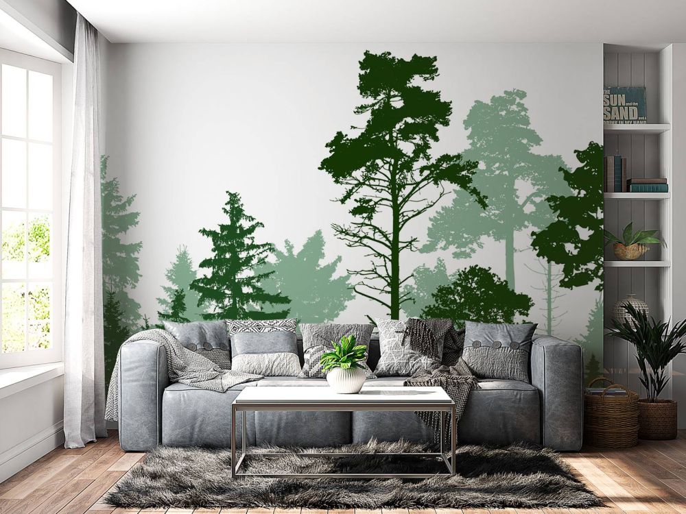 Groen naaldbos