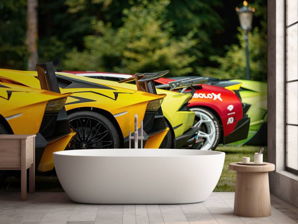 Supercar collectie iIn natuur