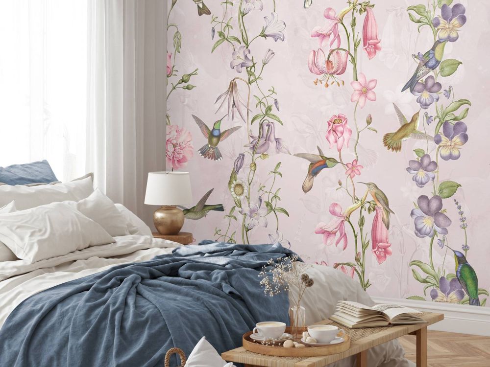 Weadow and Garden Flowers Pink