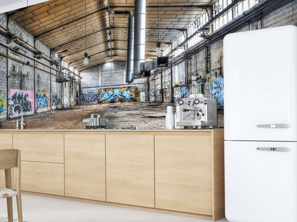 Oude verlaten fabriekshal