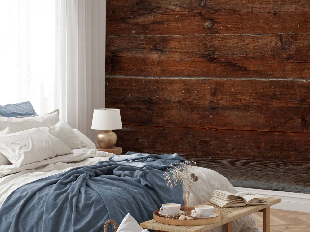 Verschillende planken van donker hout
