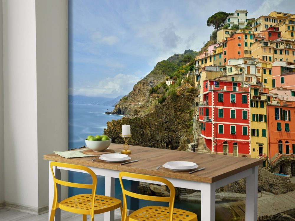 Italiaanse huisjes aan de kust