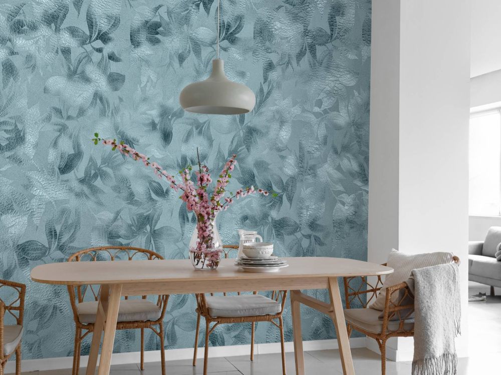 Blauwe bloemen structuur