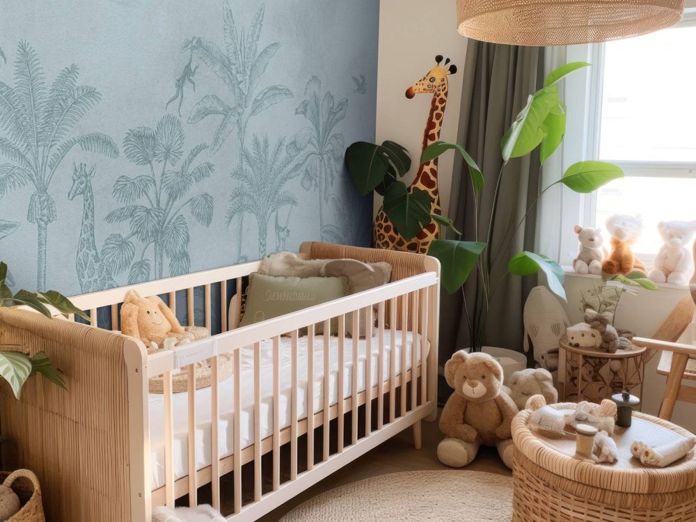 Tropisch dierenjungle blauw