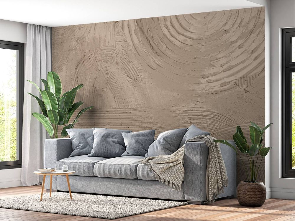 Structuren en vormen in taupe