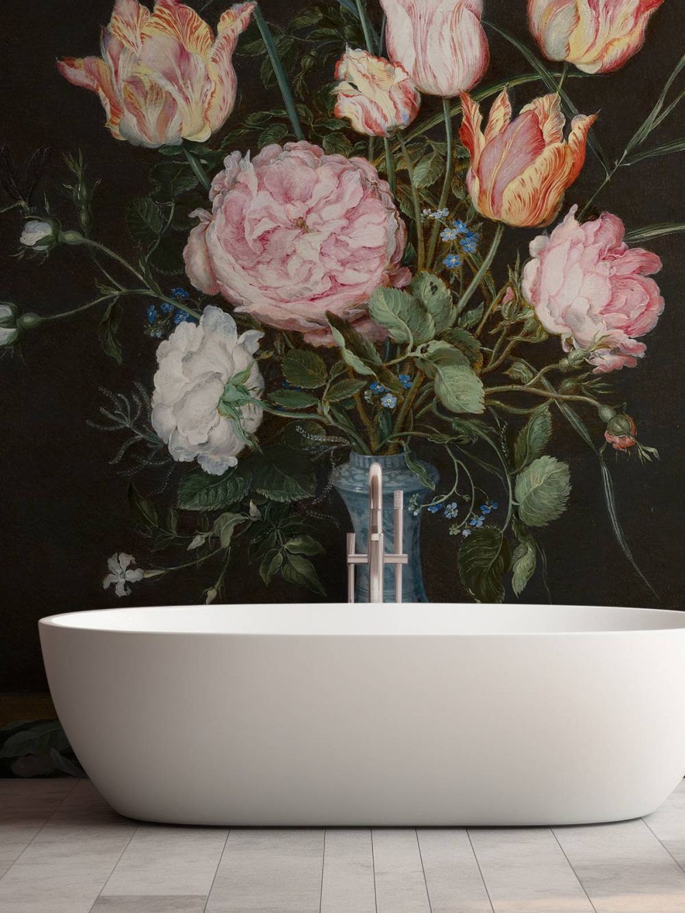 Wan-Li-vaas met bloemen