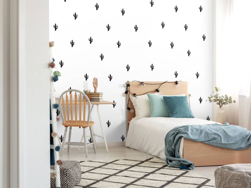 Cactussen in zwart-wit