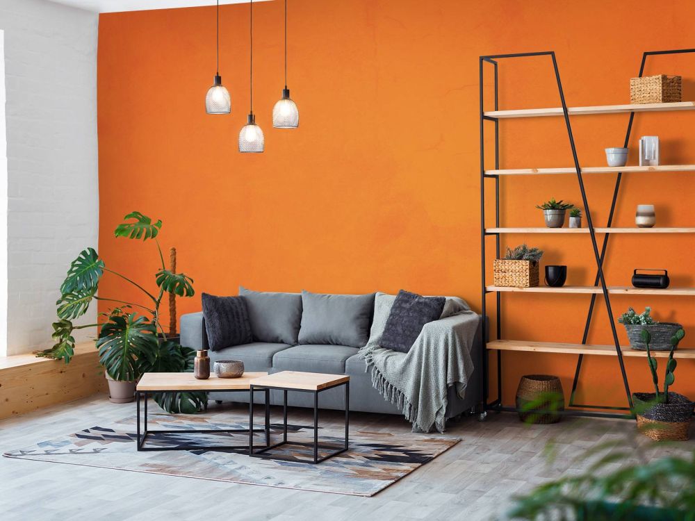 Sinaasappel oranje beton