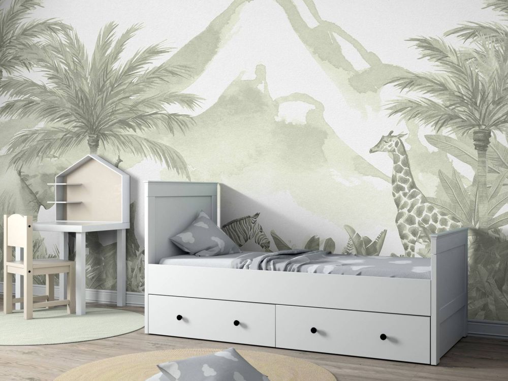 Jungle dieren in groen