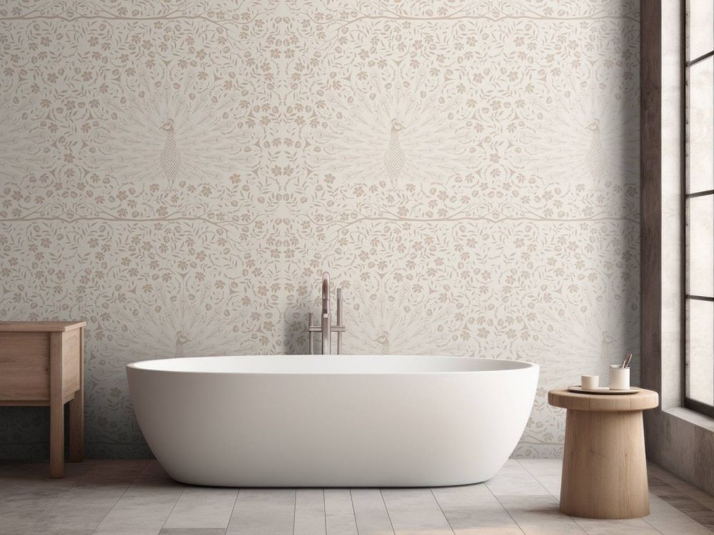 Klassiek Elegante Pauwenpracht Patroon - taupe