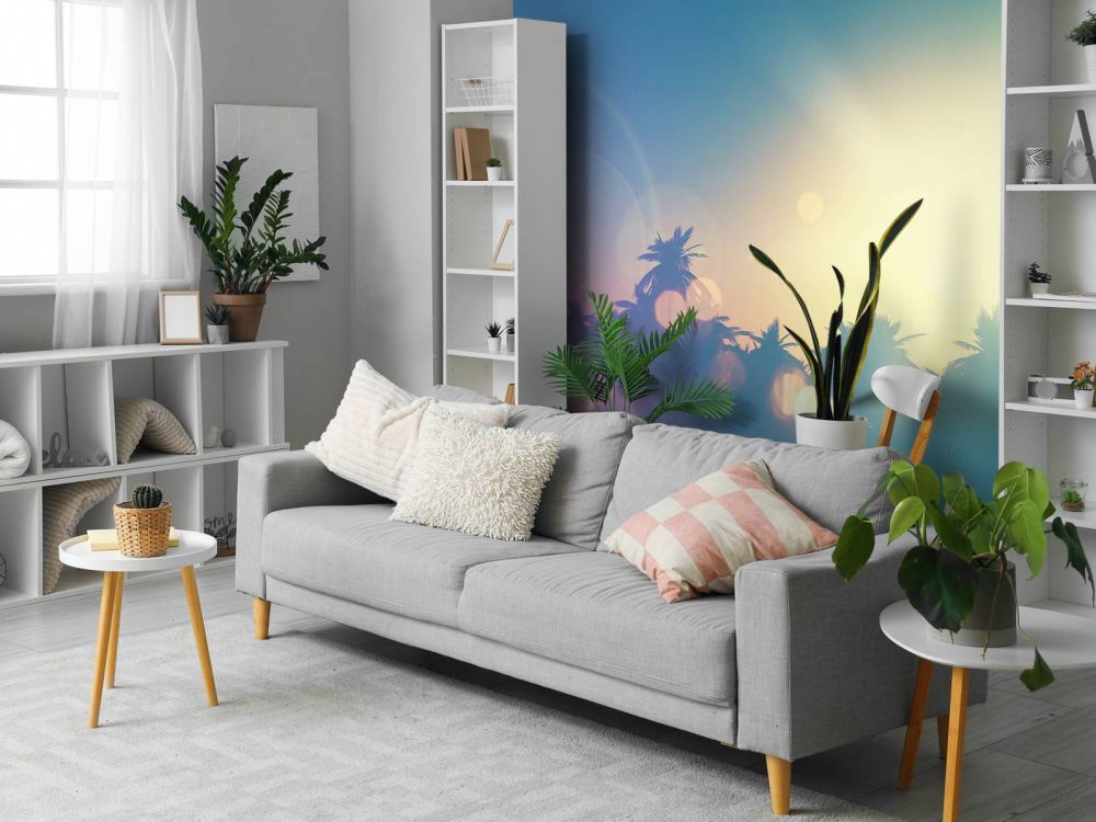 Palmbomen met retro effect