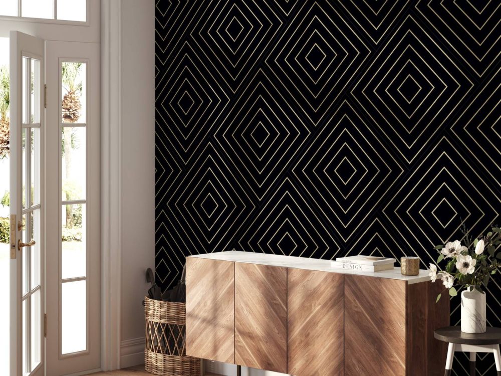 Chevron patroon, zwart