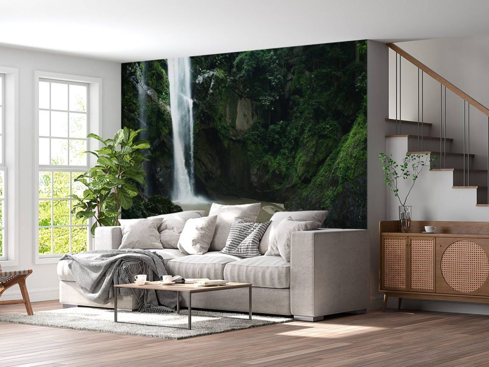 Waterval in diep bos