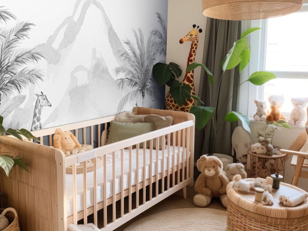 Jungle dieren in zwart-wit