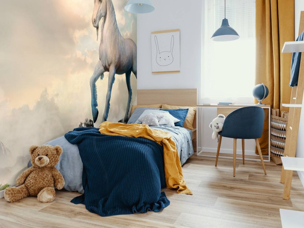Unicorn op de rotsen