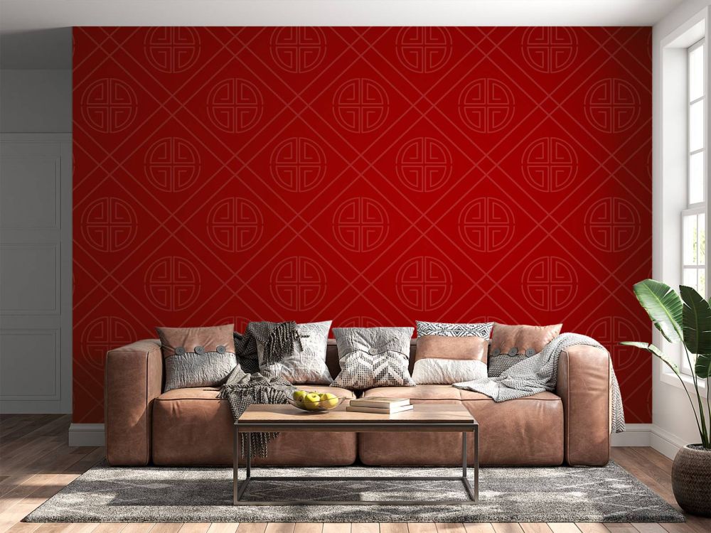 Rood Chinees patroon