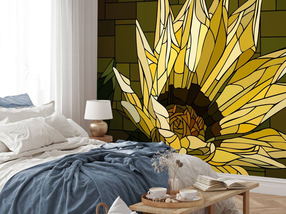Bloeiende gele gazania
