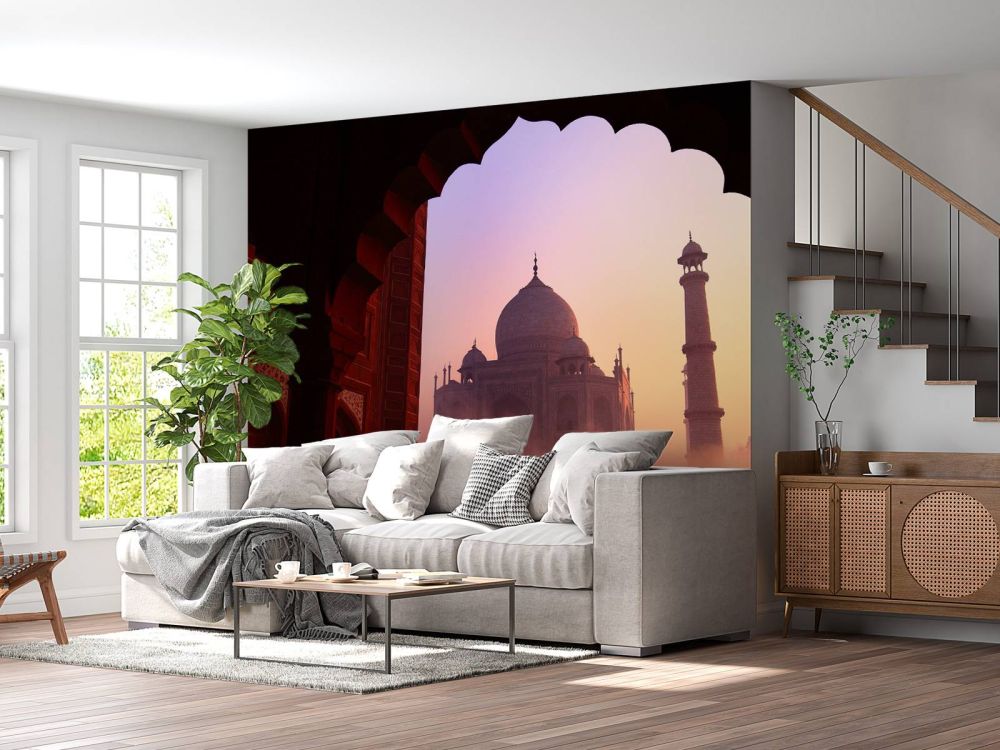 Taj Mahal bij zonsopgang