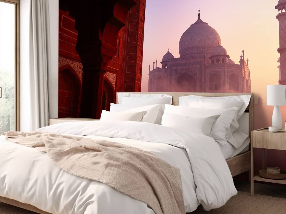 Taj Mahal bij zonsopgang