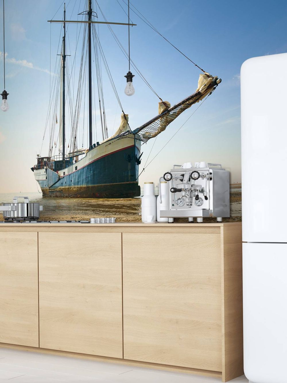 Schip op het wad