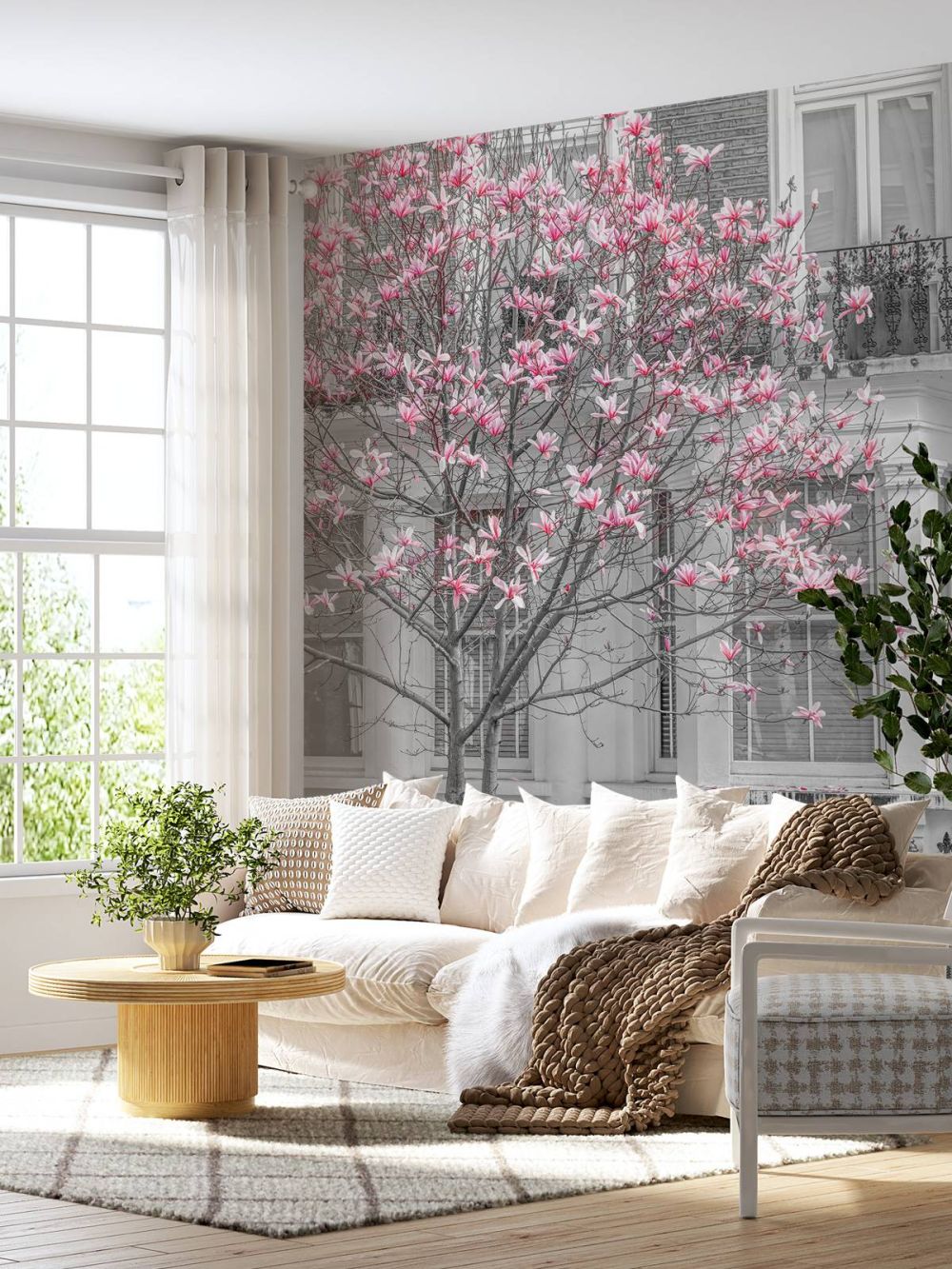 Bloeiende magnolia boom
