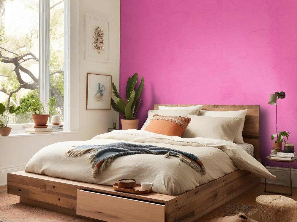 Fuchsia roze beton
