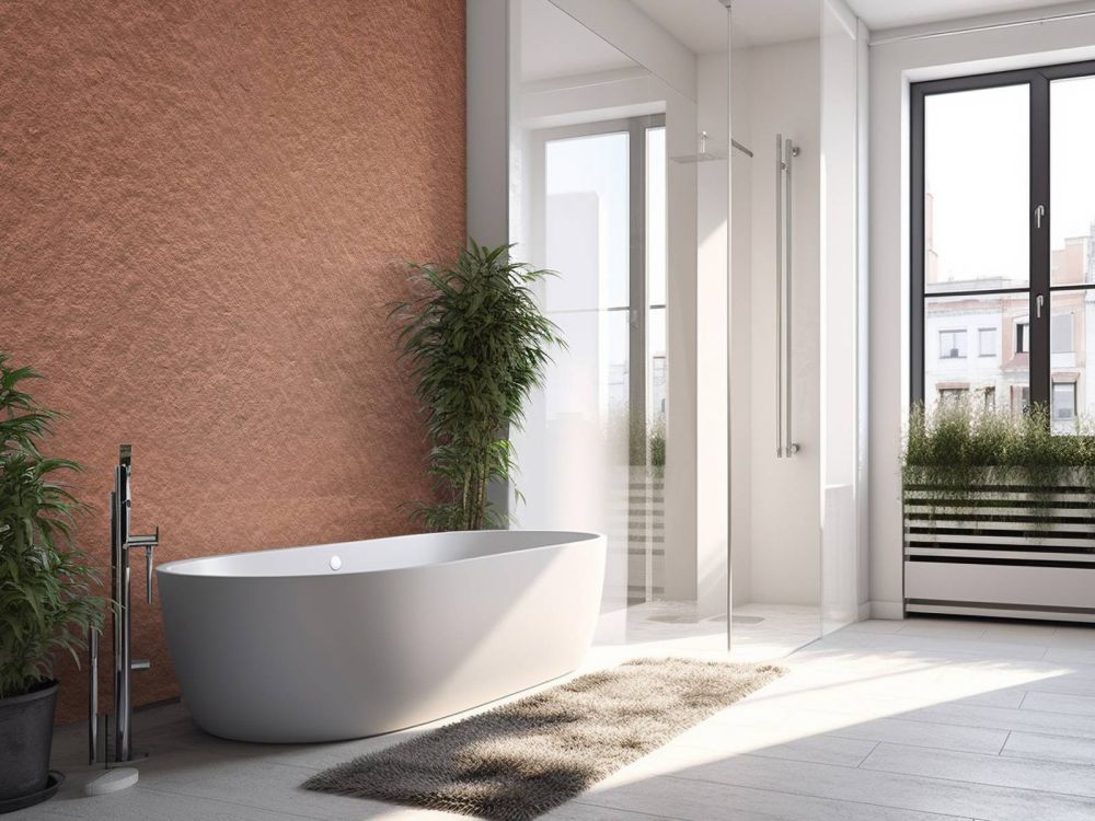 Terracotta beton met structuur